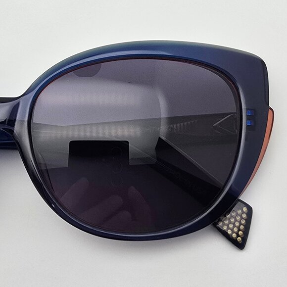 State Optical Lill Sun Indigo Coral Frame Grey Lens Cat Eye Sunglasses w/ Case main image 4